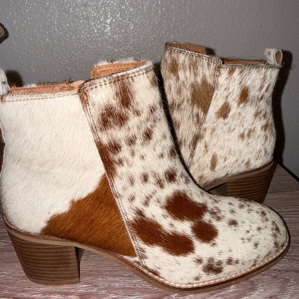 Cowhide Ankle Boots